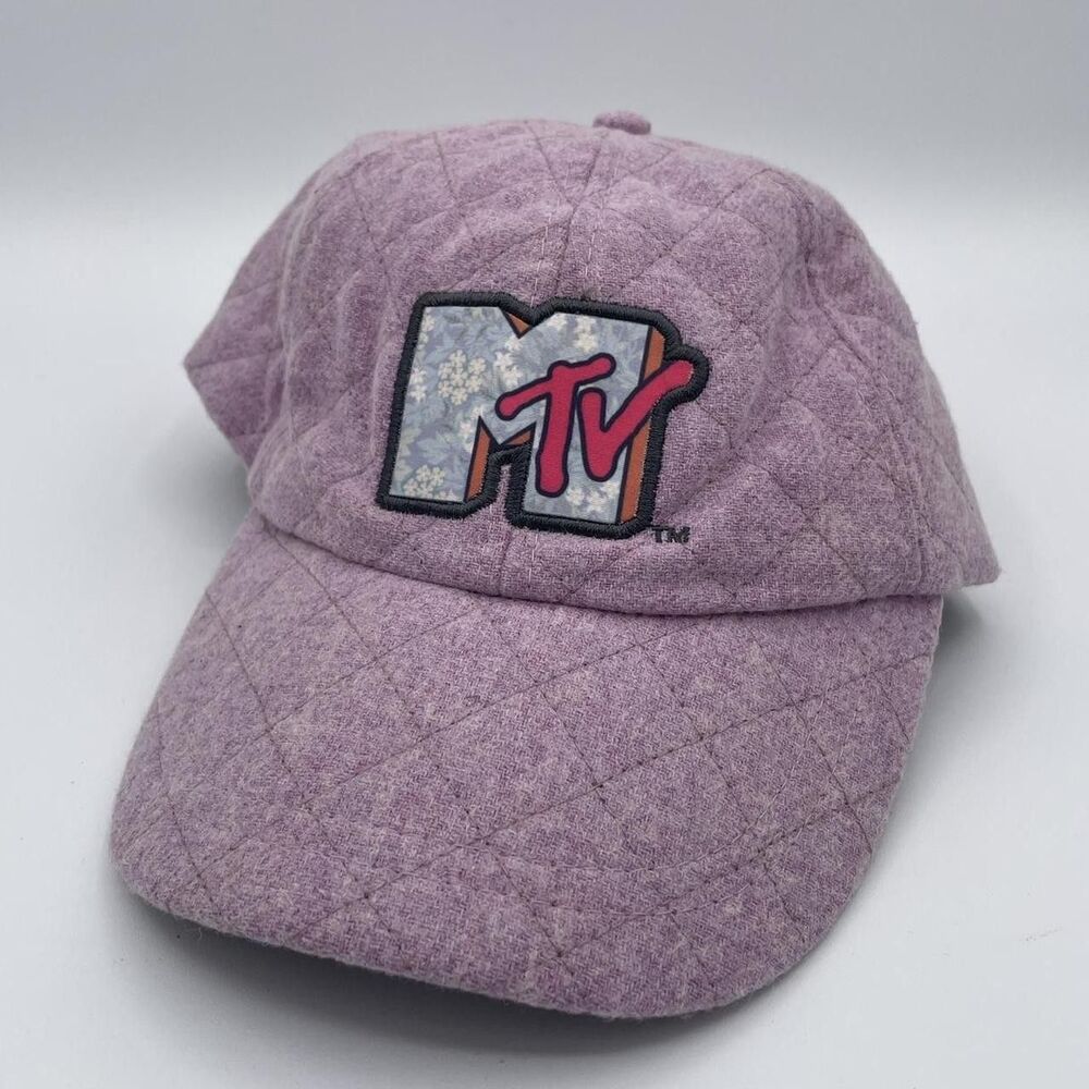 MTV Music Television Quilted Ball Cap Hat Adjustable Baseball